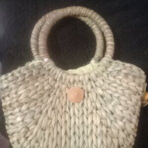 Sun and Sand wooden purse , tote, mini bag